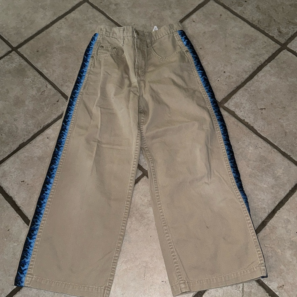 Y2K kids rare blue flame pants